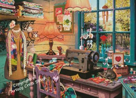 cross stitch pattern Sewing Shed (Large)