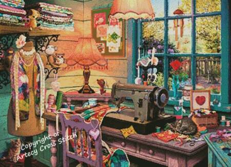cross stitch pattern Sewing Shed