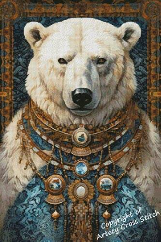 cross stitch pattern Tribal Polar Bear