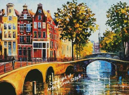 cross stitch pattern The Gateway to Amsterdam (Large)
