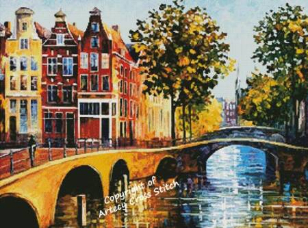 cross stitch pattern The Gateway to Amsterdam
