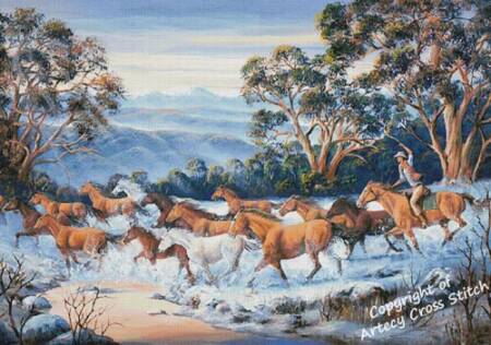 cross stitch pattern The Man from Snowy River (Large)
