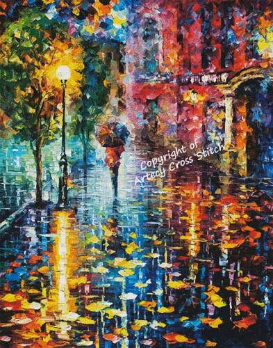 cross stitch pattern The Night Rain (Large)