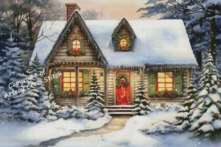 cross stitch pattern Winter Christmas (Large)