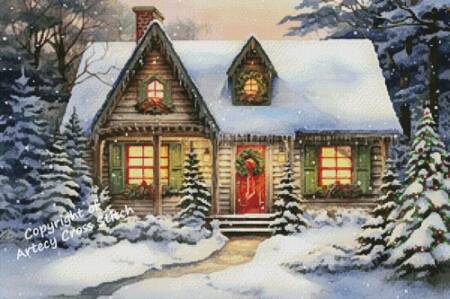 cross stitch pattern Winter Christmas