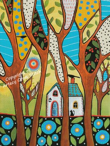 cross stitch pattern Whispering Trees (Large)