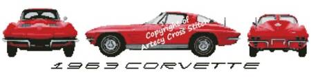 cross stitch pattern 1963 Corvette