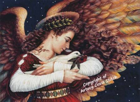 cross stitch pattern The Angel and the Dove (Large)
