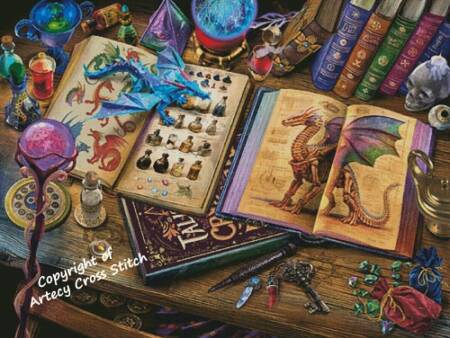 cross stitch pattern Dragon Studies (Large)