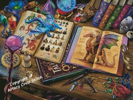 cross stitch pattern Dragon Studies