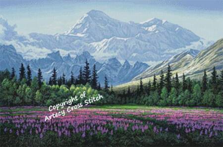 cross stitch pattern Denali Field of Dreams