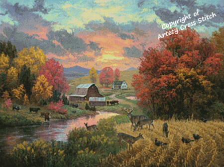 cross stitch pattern Golden Retreat