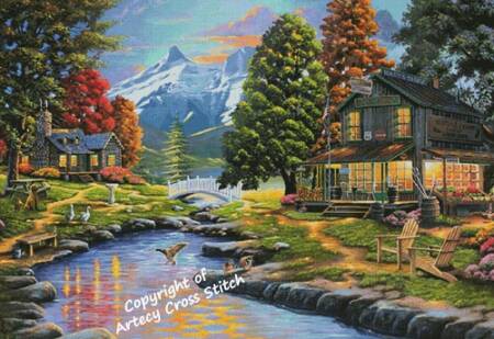 cross stitch pattern Going to the Sun View (Large)