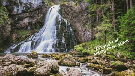 cross stitch pattern Gollinger Waterfall 2 (Large)