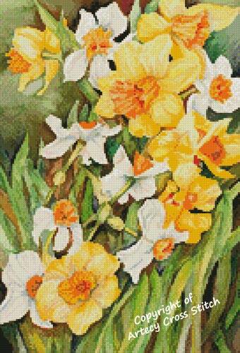 cross stitch pattern Mini Early Spring Flowers