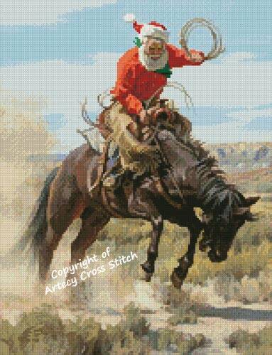 cross stitch pattern Mini Fun in the Saddle