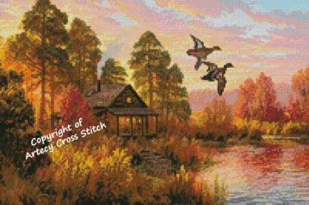 cross stitch pattern Mini Secluded Home