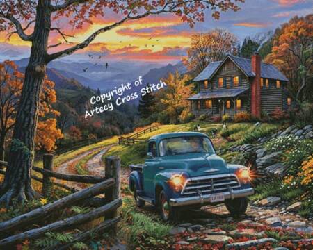 cross stitch pattern Out for the Evening (Large)