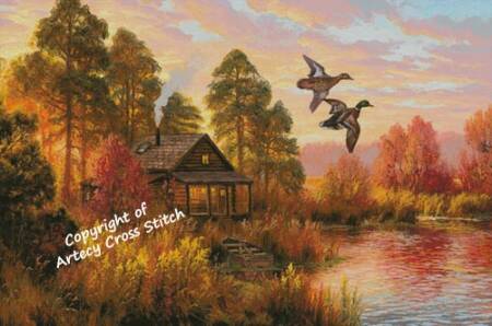 cross stitch pattern Secluded Home (Large)