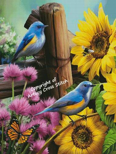 cross stitch pattern Sunflower Garden (Large)