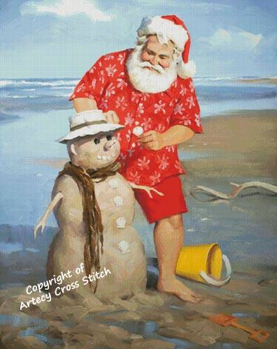 cross stitch pattern Shoreline Fun (Large)