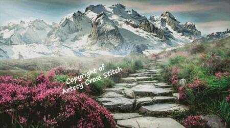 cross stitch pattern Stairway to the Mountains (Large)