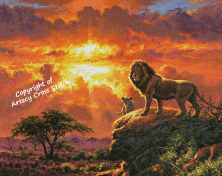 cross stitch pattern Savannah Sunset (Large)