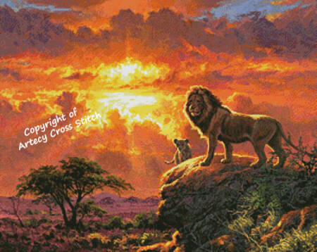 cross stitch pattern Savannah Sunset