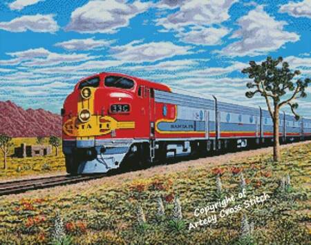 cross stitch pattern The Santa Fe Super Chief