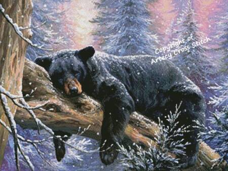 cross stitch pattern Time to Hibernate