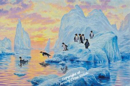 cross stitch pattern Antarctic Sunrise (Large)