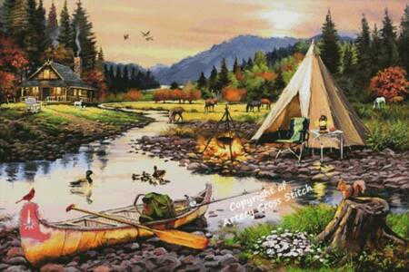 cross stitch pattern Gold Creek (Large)