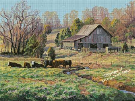 cross stitch pattern Mini A Neighboring Farm