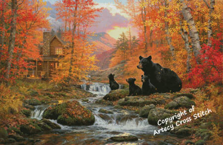 cross stitch pattern Mountain Cabin (Large)