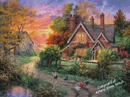 cross stitch pattern Warmth of Home