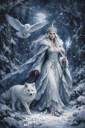 cross stitch pattern Winter Queen (Large)