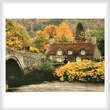 cross stitch pattern Autumn Cottage
