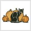 cross stitch pattern Cat and Pumpkins