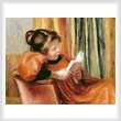 cross stitch pattern A Girl Reading