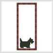 cross stitch pattern Scotty Bookmark
