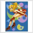 cross stitch pattern Skater Girl