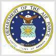 cross stitch pattern Air Force Seal
