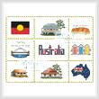 cross stitch pattern Australian Sampler