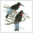 cross stitch pattern Bee Eaters