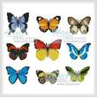 cross stitch pattern Butterfly Sampler