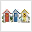 cross stitch pattern Beach Huts