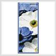 cross stitch pattern Blue and White Flowers Bookmark