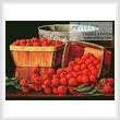 cross stitch pattern Basket of Raspberries