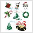 cross stitch pattern Christmas Motifs