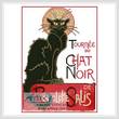 cross stitch pattern Chat Noir